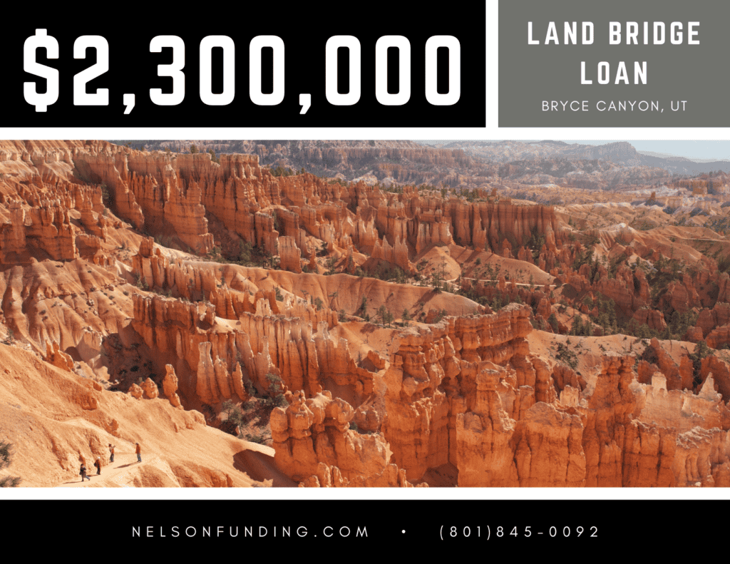 Nelson Funding deal graphic: $2,300,000, land bridge loan