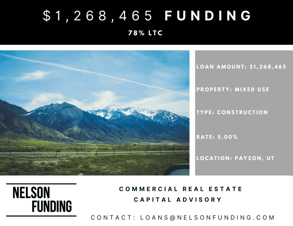 Nelson Funding deal graphic: $1,268,465 funding, 78% LTC