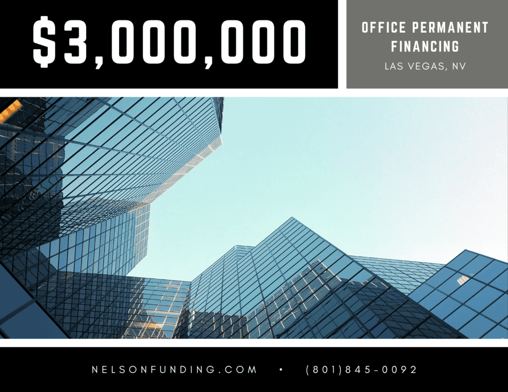 Nelson Funding deal graphic: $3,000,000, office permanent financing