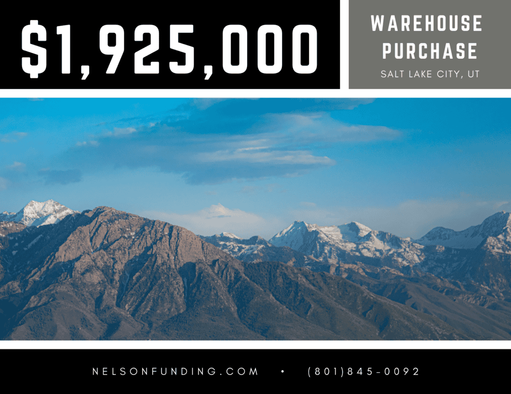 Nelson Funding deal graphic: $1,925,000, warehouse purchase