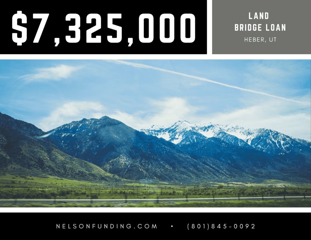 Nelson Funding deal graphic: $7,325,000, land bridge loan