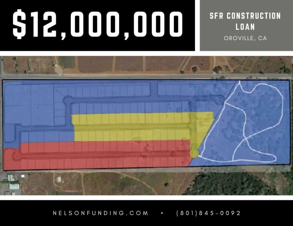Nelson Funding deal graphic: $12,000,000, SFR construction loan