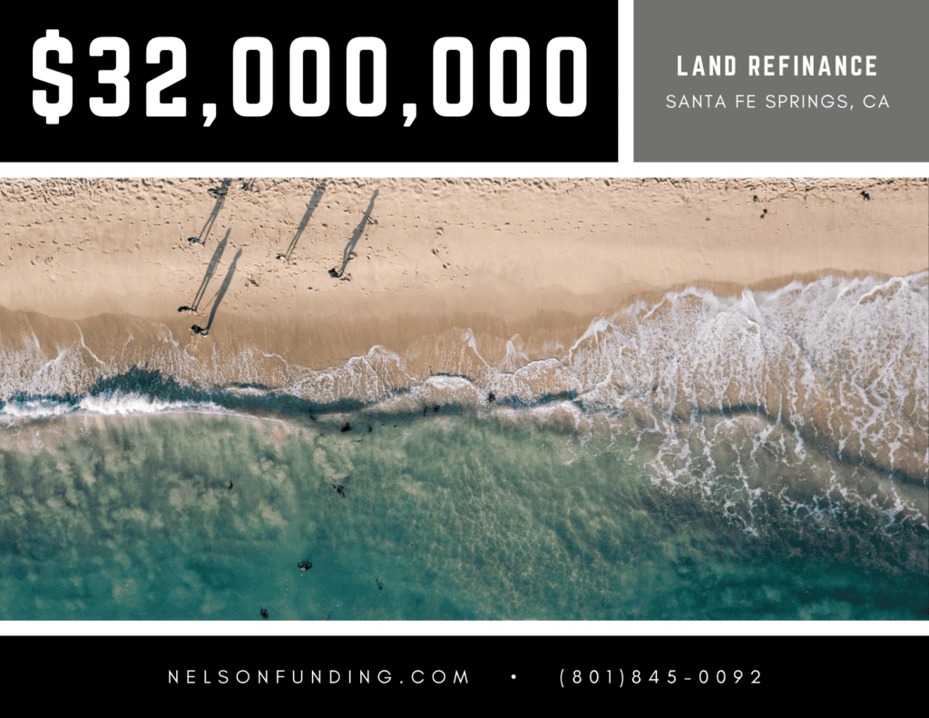 Nelson Funding deal graphic: $32,000,000, land refinance