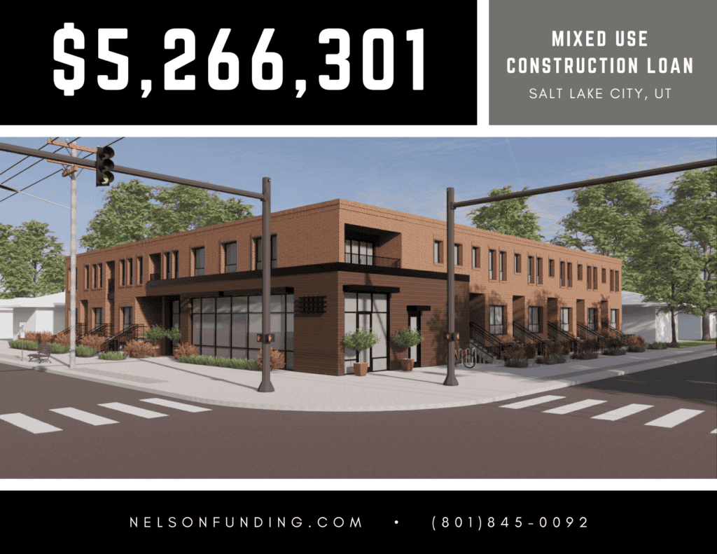 Nelson Funding deal graphic: $5,266,301, mixed use construction loan