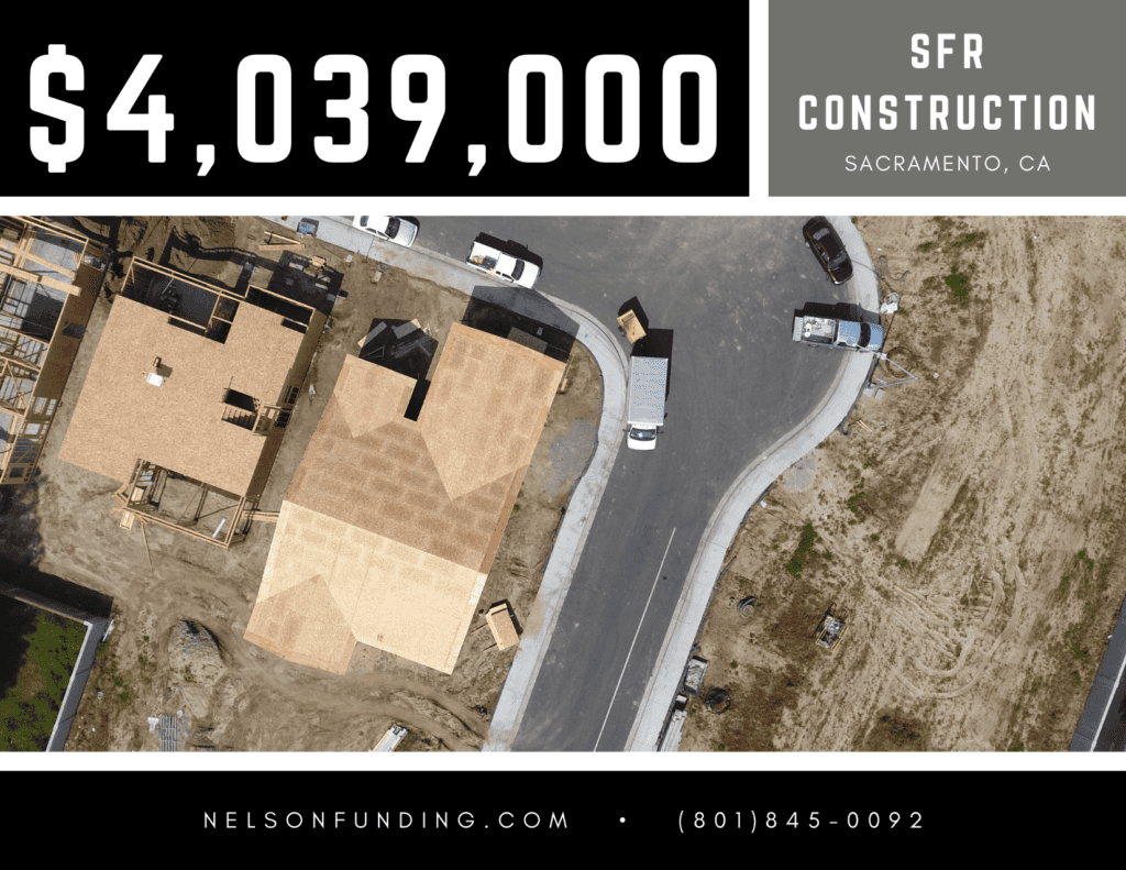 Nelson Funding deal graphic: $4,039,000, SFR construction