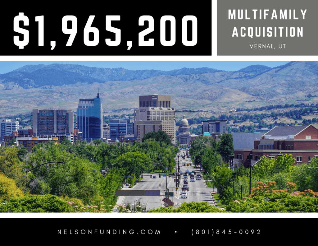 Nelson Funding deal graphic: $1,965,200, multifamily acquisition