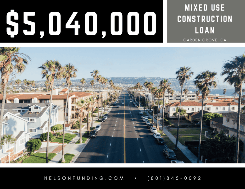 Nelson Funding deal graphic: $5,040,000, mixed use construction loan