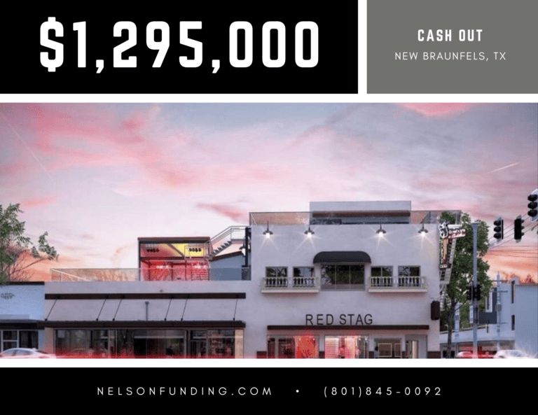 Nelson Funding deal graphic: $1,295,000, cash out