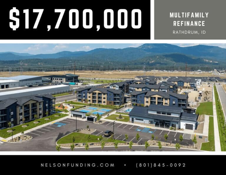 Nelson Funding deal graphic: $17,700,000, multifamily refinance