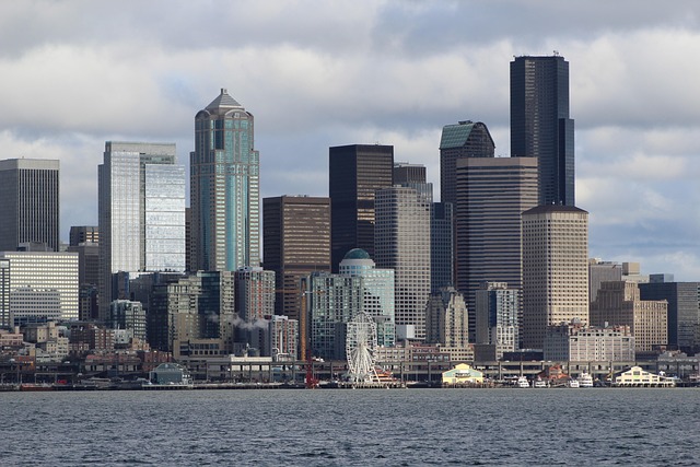 Downtown skyline seen across the water