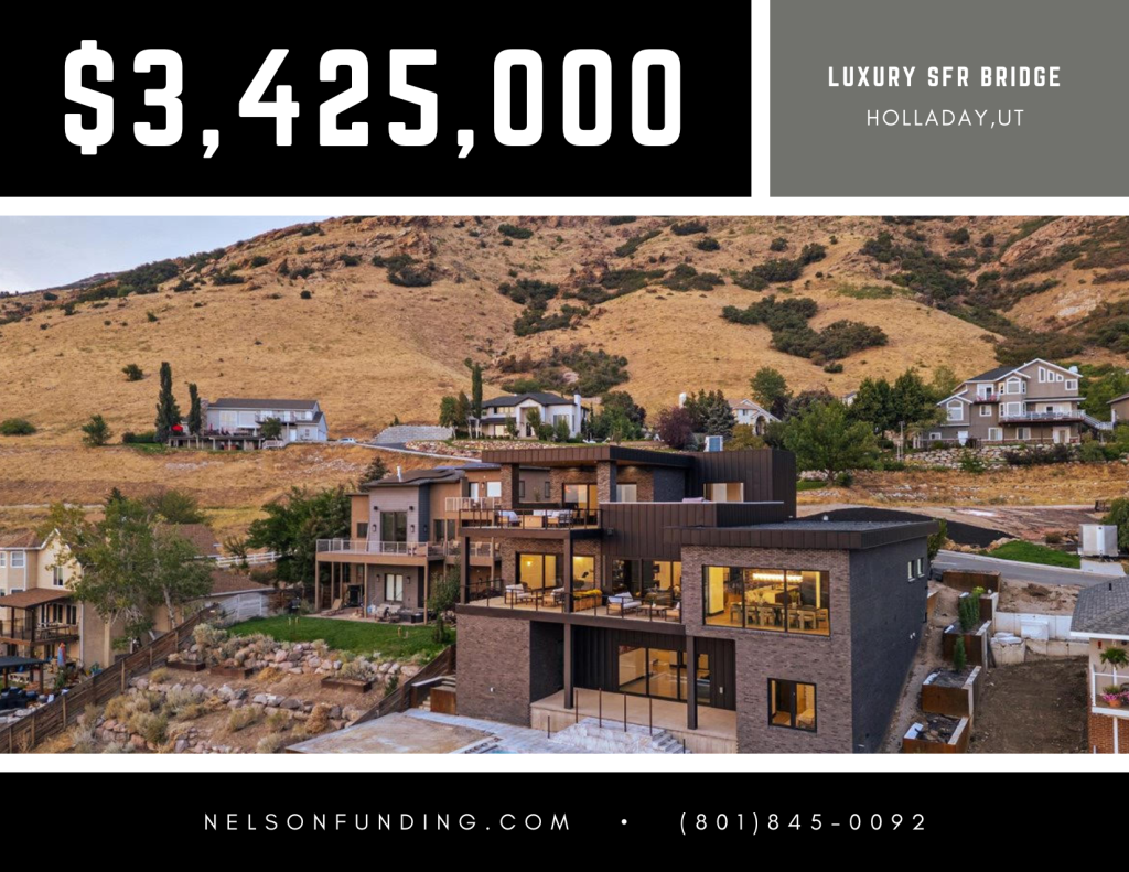 Nelson Funding deal graphic: $3,425,000, luxury SFR bridge